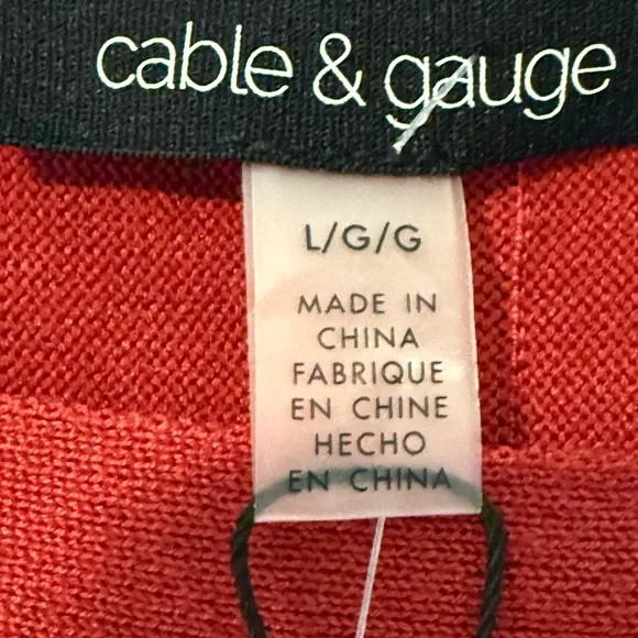 Cable and Gauge Sweater Sz L - Picture 4 of 6